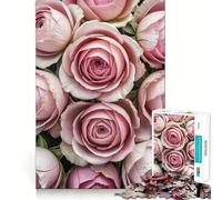 Rompecabezas de Rosas Rosadas en Primer Plano para Adolescentes, 1000 Piezas, Rompecabezas Mental, Juego Casual y Relajante, Regalo conmovedor (38x52cm)
