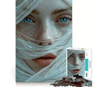 Rompecabezas de Rostro de Mujer con Velo para Adultos,1000 Piezas Juego de Habilidad y Pensamiento Troquelado de Alta precisión Un desafío entretenido para el Tiempo Libre (50x75cm)