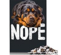 Rompecabezas de Rottweiler Nope, Divertido Rompecabezas Rectangular de Papel para niños y niñas, Regalo para el Día del Niño, 1000 Piezas (75 x 50 cm)