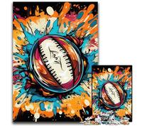Rompecabezas de Rugby Colorido de 1000 Piezas, Adultos,un desafiante Rompecabezas para Adolescentes,un Divertido Juego Interactivo para Toda la Familia,26x38cm