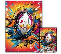 Rompecabezas de Rugby Colorido de 1000 Piezas para Adultos. Rompecabezas difíciles para Adultos navideño y decoración del hogar. 50x75cm/19,68x29,52 Pulgadas.