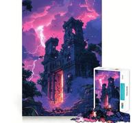 Rompecabezas de ruinas Antiguas al Atardecer para Adolescentes 1000 Piezas Juego de ingenio Mental Conexión fluida y Sencilla Una Forma entretenida de Pasar el Tiempo Libre (50x75cm)