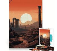 Rompecabezas de ruinas Antiguas Vintage para Adultos, 1000 Piezas Juguete Inteligente para el hogar Disfrute de un Corte preciso Decoración de Pared 38x52cm