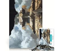 Rompecabezas de ruinas de templos reflejados para Adultos, 1000 Piezas, Juego Mental, Juguete para aliviar la ansiedad, Arte de Corte preciso, Coleccionable (50x75cm)