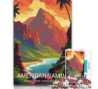 Rompecabezas de Samoa Americana para Adultos, 1000 Piezas, Ayuda a ejercitar el Cerebro, Juguetes adictivos para Cultivar la Paciencia, Apto para Parejas, 50x75cm