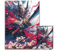 Rompecabezas de samurái Ninja japonés de 1000 Piezas para Adultos. Rompecabezas imposibles para Adultos. Juego Familiar Interactivo,decoración del hogar DIY,Regalo de acertijo. 50x75cm