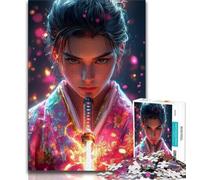 Rompecabezas de samuráis Ninja misteriosos para Adultos, 1000 Piezas, decoración artística de Pared y Regalo de cumpleaños para Amigos, Oficina en casa, 75x50cm