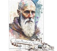 Rompecabezas de San Benito Benedictino de 1000 Piezas para Adultos | Rompecabezas para Adultos, Divertidos para Toda la Familia, Juegos intelectuales (38 x 26 cm)