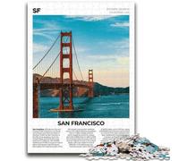 Rompecabezas de San Francisco de 1000 Piezas para Adolescentes, Ideal para Pasar el Tiempo Libre en casa y aliviar el estrés, con Papá Noel (26x38cm)