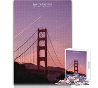 Rompecabezas de San Francisco de 1000 Piezas para Adolescentes, Juegos Familiares, decoración del hogar, Regalos de cumpleaños, tamaño 38x52cm