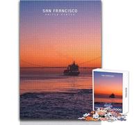 Rompecabezas de San Francisco de 1000 Piezas para Adolescentes, Juegos Familiares, desafío difícil, Juguete Educativo, tamaño 38x52cm