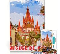 Rompecabezas de San Miguel de Allende para Adolescentes, 1000 Piezas, estimula la Memoria, diversión Relajante, Corte Premium, Regalo Elegante (38x52cm)