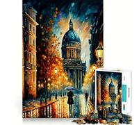 Rompecabezas de San Petersburgo a Color de 1000 Piezas para Adolescentes Fortalece la Memoria Divertido y Relajante Bordes Lisos Lista de Deseos de Papá Noel (38x52cm)