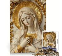 Rompecabezas de Santa María Magdalena de 1000 Piezas para Adultos Juguete Intelectual para calmar y Relajarse Corte preciso Artículo de Santa Claus (38x26cm)