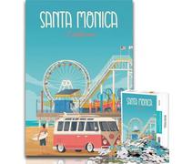Rompecabezas de Santa Mónica, California, para Adultos 1000 Piezas, Juguetes educativos, antiestrés, decoración única para el hogar y Regalos 26x38cm