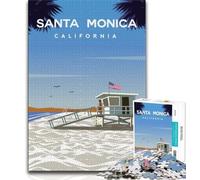 Rompecabezas de Santa Mónica de 1000 Piezas para Adolescentes, Juegos educativos, decoración del hogar, Adecuado para decoración de Escritorio, 50x75cm