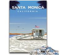 Rompecabezas de Santa Mónica para Adolescentes, 1000 Piezas, Juegos educativos, decoración de Pared, cumpleaños y Navidad (26x38cm)