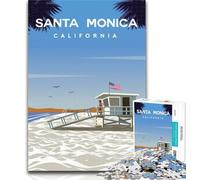 Rompecabezas de Santa Mónica para Adultos, 1000 Piezas, cumpleaños, Juego Familiar, desafío, dificultad Alta, 26x38cm