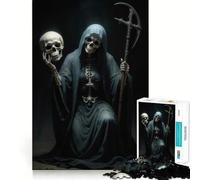Rompecabezas de Santa Muerte de 1000 Piezas para Adolescentes Mejora la Memoria, se relaja, Tiene Bordes precisos y es un Regalo Creativo (38x26cm)
