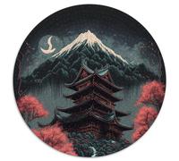 Rompecabezas de Santuario japonés para Adultos, 1000 Piezas, Redondo, Ideal para Adolescentes y decoración del hogar (67,5x67,5cm)