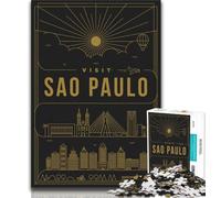 Rompecabezas de Sao Paulo, Brasil, 1000 Piezas para Adultos, Juegos Familiares desafiantes, Juguetes de Bricolaje para decoración de Pared del hogar, 38x26cm