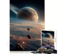 Rompecabezas de Saturno y asteroides en el Espacio, 1000 Piezas, para Adolescentes Mejora la Memoria, Tiempo de relajación, Bordes precisos, Regalo Creativo (38x26cm)