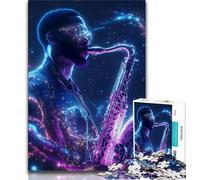 Rompecabezas de saxofón cósmico para Adolescentes, 1000 Piezas, para armar Patrones, Actividades Divertidas en casa, Regalo de cumpleaños, Regalo de Viaje 38x26cm