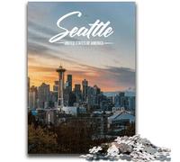 Rompecabezas de Seattle de 1000 Piezas para Adultos y Adolescentes Juego desafiante y Educativo para Toda la Familia, Ideal para cumpleaños y Navidad 1000 Piezas (26x38cm)