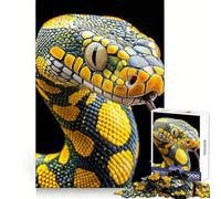 Rompecabezas de Serpiente Amarilla y Negra de 1000 Piezas para Adolescentes Un Juego de ingenio, Divertido y silencioso Bordes Lisos Regalo de cumpleaños (38x52cm)