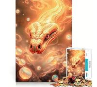 Rompecabezas de Serpiente ópalo con diseño de Piedra para Adultos, 1000 Piezas, estimula la Memoria, Entretenimiento, precisión, Bordes, Bonito Regalo (50x75cm)