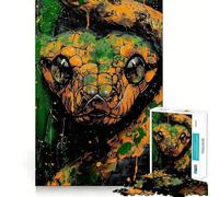 Rompecabezas de Serpiente venenosa de 1000 Piezas para Adultos Juguete Inteligente para armar Juntos Diversión con Corte preciso Exhibición artística (50x75cm)