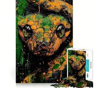 Rompecabezas de Serpiente venenosa de 1000 Piezas para Adultos, para ejercitar la Mente y aliviar el estrés Decoración de Pared con Bordes precisos (38x52cm)