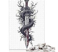 Rompecabezas de Serpiente y Espada: Juegos Creativos. Rompecabezas de cartón 100% Reciclado para Adultos 1000 Piezas (38 x 26 cm).