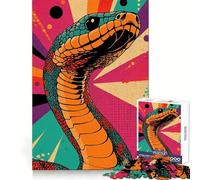 Rompecabezas de Serpientes Retro para Adolescentes, 1000 Piezas, para estimular la Memoria, Momentos de Tranquilidad, Corte Premium, Regalo de cumpleaños (38x52cm)
