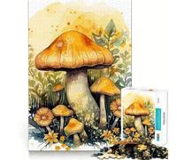 Rompecabezas de Setas en Acuarela 1000 Piezas Juego de concentración Mental diseño Ajustado sin Huecos desafío Cerebral Interactivo para el hogar (38x52cm)