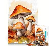 Rompecabezas de Setas en Acuarela Juego de Memoria de 1000 Piezas manualidad de Corte de Alta precisión desafío Cerebral Interactivo para el hogar (50x75cm)