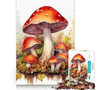 Rompecabezas de Setas en Acuarela para Adolescentes 1000 Piezas Mejora la Agilidad Mental Juego tamaño Uniforme Piezas precisas Actividad Nocturna Divertida en Familia (50x75cm)