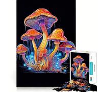 Rompecabezas de Setas Vintage de 1000 Piezas Juego de concentración Mental Corte de precisión Bordes Lisos Actividad Absorbente para Noches tranquilas (38x26cm)