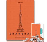 Rompecabezas de Shanghái China, 1000 Piezas, Adolescentes, Juegos educativos y decoración del hogar, Toda la Familia, 75x50cm
