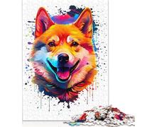 Rompecabezas de Shiba Inu, Juegos educativos, Actividades Familiares, Rompecabezas de cartón Premium para Mujeres y Hombres, 1000 Piezas (75 x 50 cm)