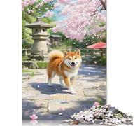Rompecabezas de Shiba Inu, Juguete de descompresión, 100% cartón Reciclado, Ideal para Adultos y Adolescentes, Regalo para el Día del Padre, 1000 Piezas (38 x 26 cm)