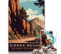 Rompecabezas de Sierra Nevada de 1000 Piezas para Adultos y Adolescentes ¡Disfruta de Tus Vacaciones en casa! Cada Pieza es única Juego Familiar desafiante y Divertido 38x26cm