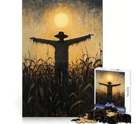 Rompecabezas de Silueta de espantapájaros de 1000 Piezas para Adolescentes, Juego Mental, Juguete antiestrés, Regalo artístico de Corte preciso 50x75cm