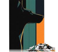 Rompecabezas de Silueta de Perro, 100% cartón Reciclado, antiestrés, para Adultos y niños, 1000 Piezas (75 x 50 cm)