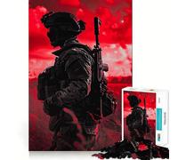 Rompecabezas de Silueta de Soldado para Adolescentes, 1000 Piezas, Juguete de lógica Mental, Alivio del estrés, Corte Firme, Regalo de Papá Noel 50x75cm