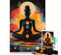 Rompecabezas de Siluetas para meditación, 1000 Piezas, para Adolescentes, Juguete Inteligente, pasatiempo en casa, Corte preciso, Regalo Original 50x75cm