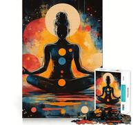 Rompecabezas de Siluetas para meditación, 1000 Piezas, para Adultos, Juguete para ejercitar la Mente, diversión compartida, Arte de Corte preciso 38x52cm