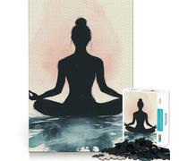 Rompecabezas de Siluetas para meditación, 1000 Piezas, para Adultos, Regalo Ideal para ejercitar la Mente Juguete Relajante y Divertido Diseño para armar 50x75cm