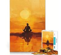 Rompecabezas de Siluetas para meditación, Ideal para Adolescentes, 1000 Piezas, Juguete Inteligente, Tiempo Libre, Corte preciso, Regalo de Temporada 38x26cm