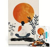 Rompecabezas de Siluetas para meditación, Ideales para Adolescentes 1000 Piezas para ejercitar la Mente Juguete para el hogar Decoración de Pared con Corte de precisión 38x26cm
